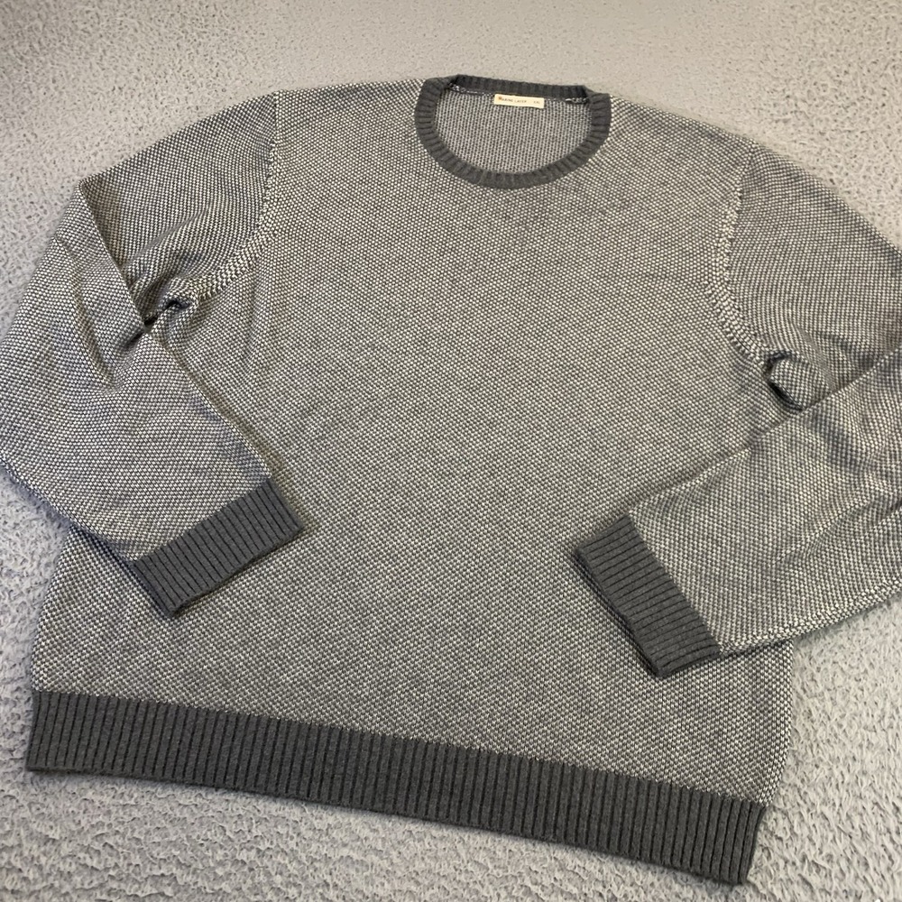 Marine Layer Knit Crewneck Mens 2XL Sweater Heathered Gray Sweatshirt Cuffed XXL